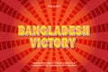 Bangladesh victory editable text effect 3 dimension emboss comic style Royalty Free Stock Photo