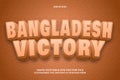 Bangladesh victory editable text effect 3 dimension emboss comic style