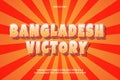 Bangladesh victory editable text effect 3 dimension emboss comic style Royalty Free Stock Photo