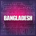 Bangladesh wallpaper word cloud, travel concept background