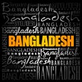 Bangladesh wallpaper word cloud, travel concept