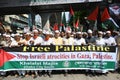 Muslims anti-Israel protest in Dhaka.