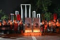 Protest against Slaughter of Palestinian women and children candlelight vigil in Dhaka.