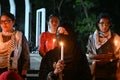 Protest against Slaughter of Palestinian women and children candlelight vigil in Dhaka.