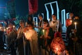 Protest against Slaughter of Palestinian women and children candlelight vigil in Dhaka.