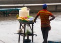 A Bangladeshi street food vendor.