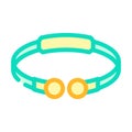 bangle jewelry color icon vector illustration