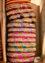 Bangles in bangle shop India Royalty Free Stock Photo