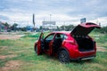 BANGSAN THAILAND AUGUST 2018 Thai Open Car door mazda cx5 on gr Royalty Free Stock Photo