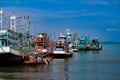 Bangsaray Thailand fishing fleet docked Royalty Free Stock Photo