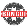 Bangui, Central African Republic Round Travel Stamp. Icon Skyline City Design. Seal Tourism Vector Badge Illustration.