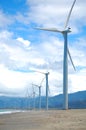 Bangui Wind Farm windmills in Ilocos Norte, Philippines Royalty Free Stock Photo