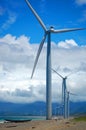 Bangui Wind Farm windmills in Ilocos Norte, Philippines Royalty Free Stock Photo