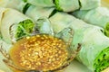 Banh cuon, vietnamese steamed rice noodle roll Royalty Free Stock Photo