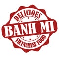 Banh Mi grunge rubber stamp