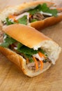 Banh mi vietnamese pork sandwich Royalty Free Stock Photo