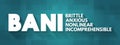 BANI - Brittle Anxious Nonlinear Incomprehensible acronym, encompasses instability and chaotic, surprising, and disorienting