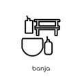 Banja icon. Trendy modern flat linear vector Banja icon on white