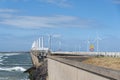 Banjaard Beach in front of the Oosterschelde barrier. Kamperland in the province of Zeeland in the Netherlands