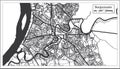 Banjarmasin Indonesia City Map in Black and White Color
