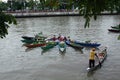 BANJARMASIN, INDONESIA, MARCH, 16 2022: before the Covid-19 pandemic, Banjarmasin held a floating market event every year