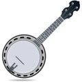 Banjo fiddle instrument Royalty Free Stock Photo