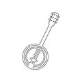 Banjo icon. Element of music instrument for mobile concept and web apps icon. Outline, thin line icon for website design and Royalty Free Stock Photo