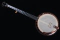 Banjo isolated on black background. Royalty Free Stock Photo