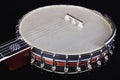 Banjo isolated on black background Royalty Free Stock Photo