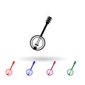 Banjo multi color icon. Simple glyph, flat vector of music instrument icons for ui and ux, website or mobile application Royalty Free Stock Photo