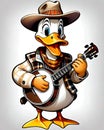 Banjo musical entertainment duck player