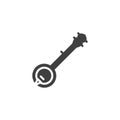 Banjo musical instrument vector icon