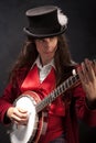 Banjo player Royalty Free Stock Photo