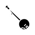 banjo stringed musician instrument glyph icon vector illustration