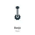 Banjo vector icon on white background. Flat vector banjo icon symbol sign from modern music collection for mobile concept and web