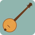 Banjo. Vector illustration decorative background design