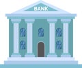 Isolated Bank Premises Vector Illustration