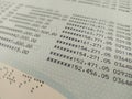 Bank account book close up selective focus Royalty Free Stock Photo