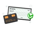 Bank account book, passbook with credit card, financial online and transaction, fund transfer Royalty Free Stock Photo