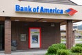 Bank of America branch with cash machine in Issaquah Washington