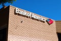 Bank of America sign. BofA is an American multinational investment Bank Royalty Free Stock Photo