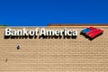 Bank of America sign. BofA is an American multinational investment Bank Royalty Free Stock Photo