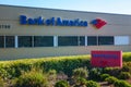 Bank of America sign on the office at day time Royalty Free Stock Photo