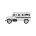 Bank armored cash truck side view. Utility security van. ÃÂ¡ollector car
