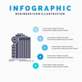 bank, banking, building, federal, government Infographics Template for Website and Presentation. GLyph Gray icon with Blue