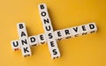 Bank, bonuses, undeserved