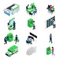 Bank Branch Isometric Set