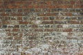 A bank brick wall at the ancient ruins of the 13th century Tudor Abbey at Titchfield, Fareham in Hampshire England