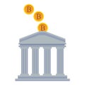 Bank buiding with cryptocurrency