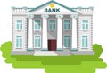 Bank building in flat style Royalty Free Stock Photo